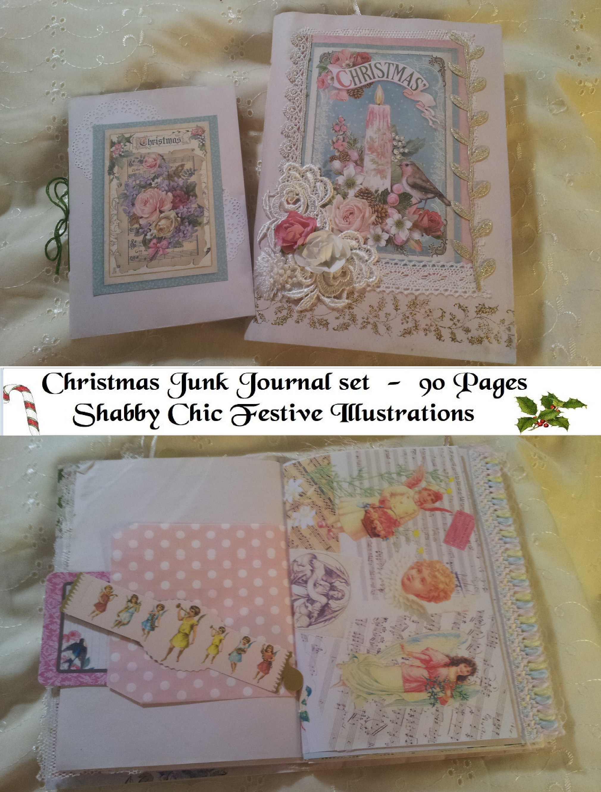 christmas Candle junk journal
