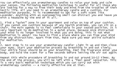 sample of Aromatherapy Candle article