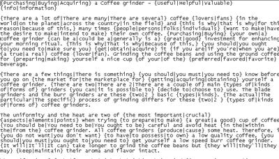 plr article spin syntax sample