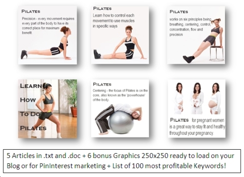 Pilates PLR articles withGraphics